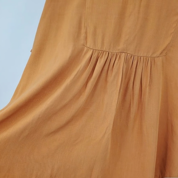 🤎Andree By Unit V-Neck Dolman Ruffle Sleeve Peplum Top - Picture 4 of 5